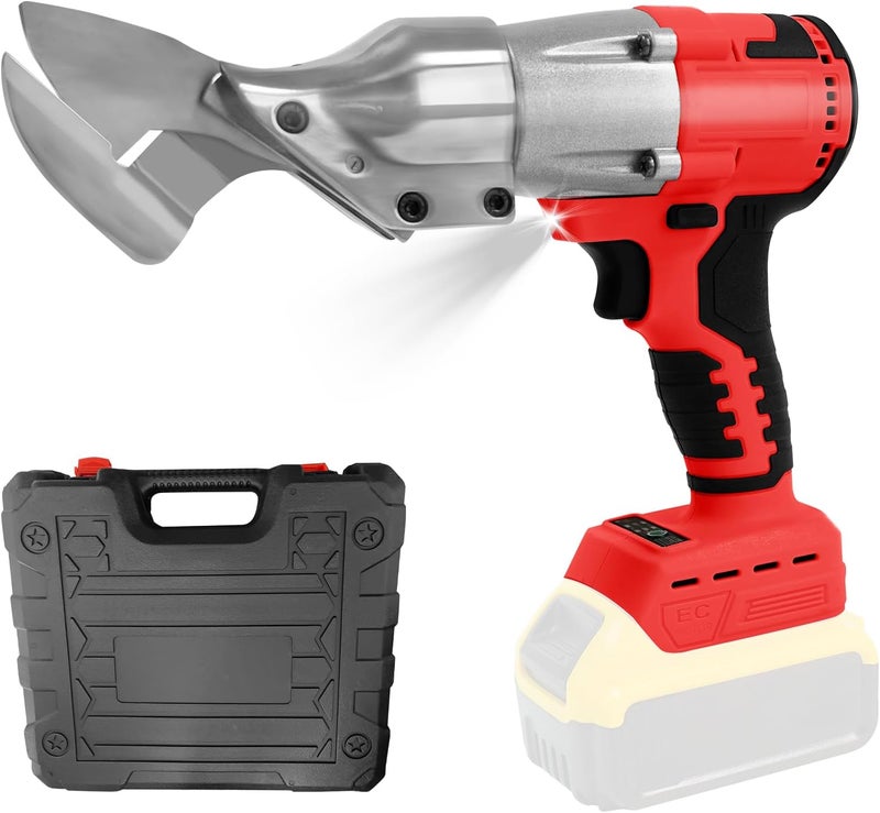 dcvbny Brushless Cordless Metal Shears with LED & LCD Display, 2500 RPM Compatible with Mil-waukee M-18 Battery,Cuts 18GA Metal,Perfect for Stainless Sheet, Iron, Carpet, Leather, Cardboard (Tool Only) - Image 1